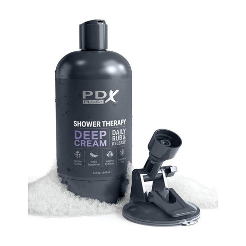 PDX Plus Shower Therapy Deep Cream Mens Masturbator - Masturbators and Strokers