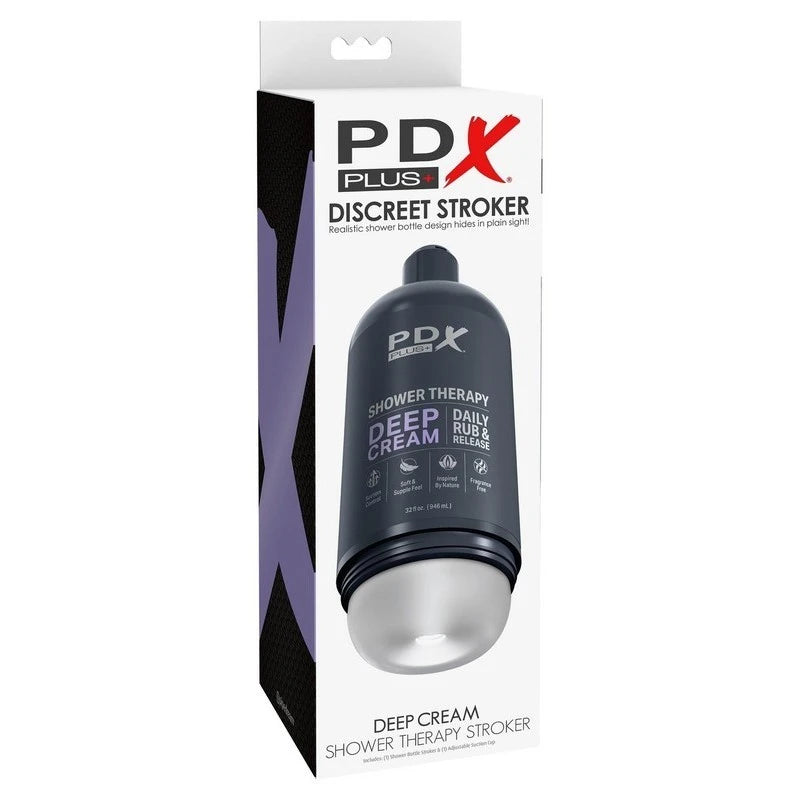 PDX Plus Shower Therapy Deep Cream Mens Masturbator Masturbators and Strokers