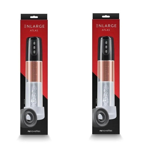 NS Novelties Enlarge Atlas Pump - Powerful 3-Speed Pleasure Booster - Pumps, Extenders and Sleeves