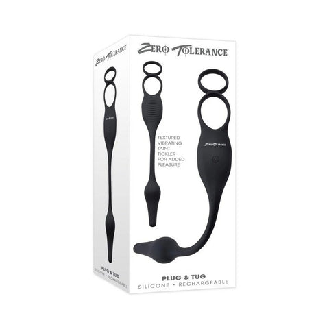 Zero Tolerance Plug & Tug Rechargeable Cock Ring - Cock Rings