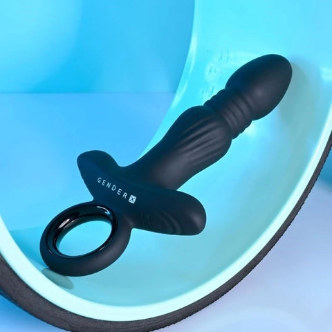 Gender X Dual Delight - Beaded Plug and Mini-Vibe Combo - Anal Vibrators