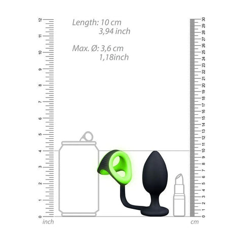 Ouch! Dual-Glow Illuminating Plug - Elevate Your Intimate Moments - Cock Rings