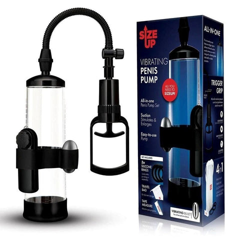 Size Up Vibrating Trigger Penis Pump - Pump Up the Fun - Pumps, Extenders and Sleeves