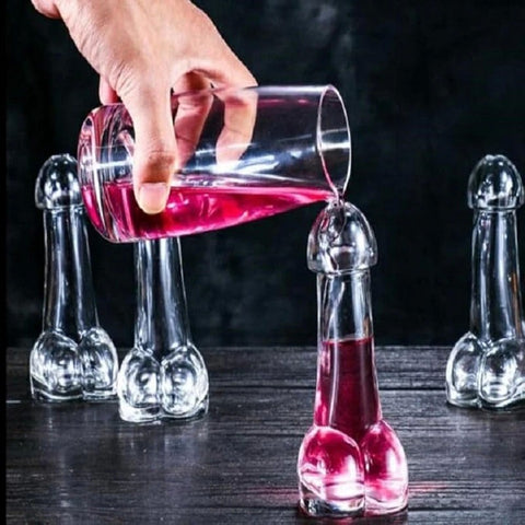 Glitterati - Penis Drinking Glasses - 4 Pack - Party Gifts and Novelties