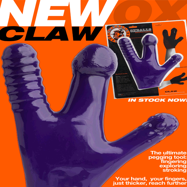 Oxballs Claw Glove Squishy Soft Dildo Black Realistic Dildos