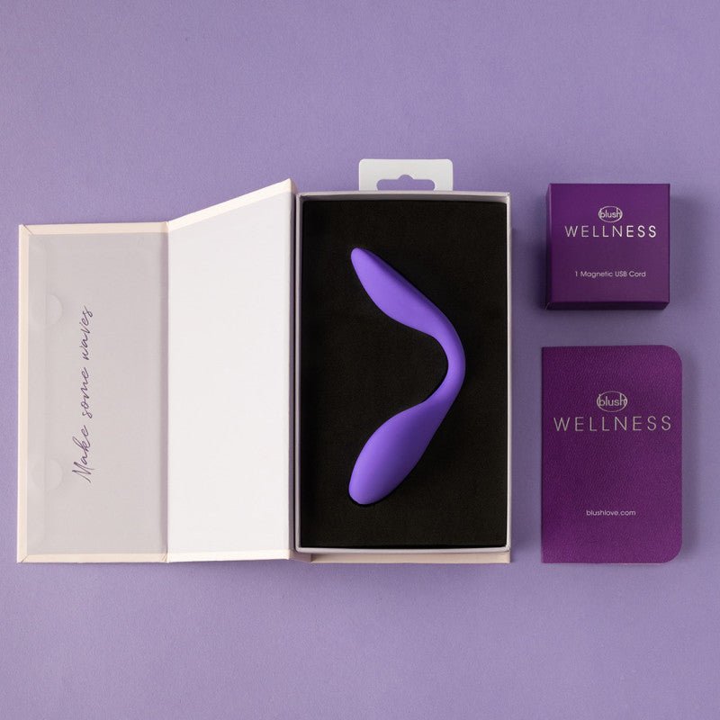 Blush Novelties Wellness Duo USB Rechargeable Couples Vibrator Purple Sex Toys For Couples