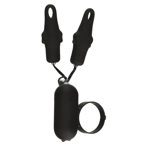 Fetish Fantasy Vibrating Cock Ring & Nipple Clamps - Nipple and Clit Clamps
