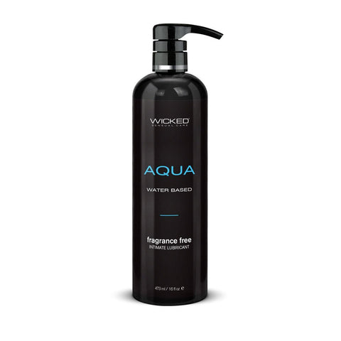 Wicked Sensual Care Aqua Water Based Lubricant 476ml Bottle - Water Based Lubes