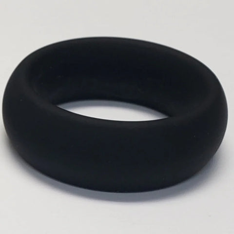 Wide Silicone Donut Ring Black 1.5 inches For Penis Pumps - Stretchy Cock Rings