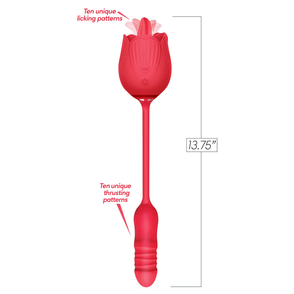 Wild Rose Lick & Thrust Clitoral Vibrator Clit Ticklers and Pulsators