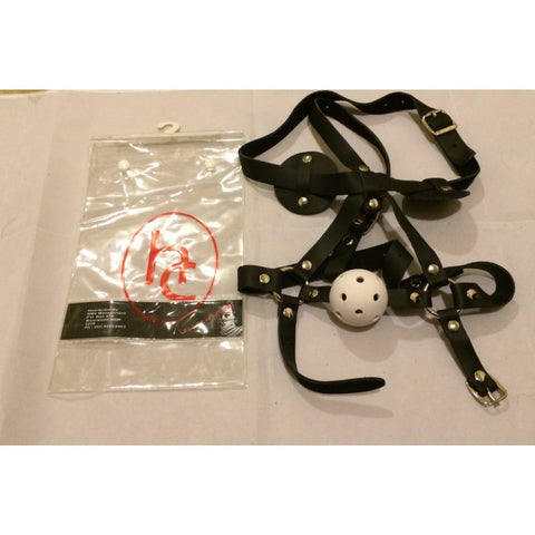 WildSecrets Gag & Blinker Leather - Bondage Gags and Bits