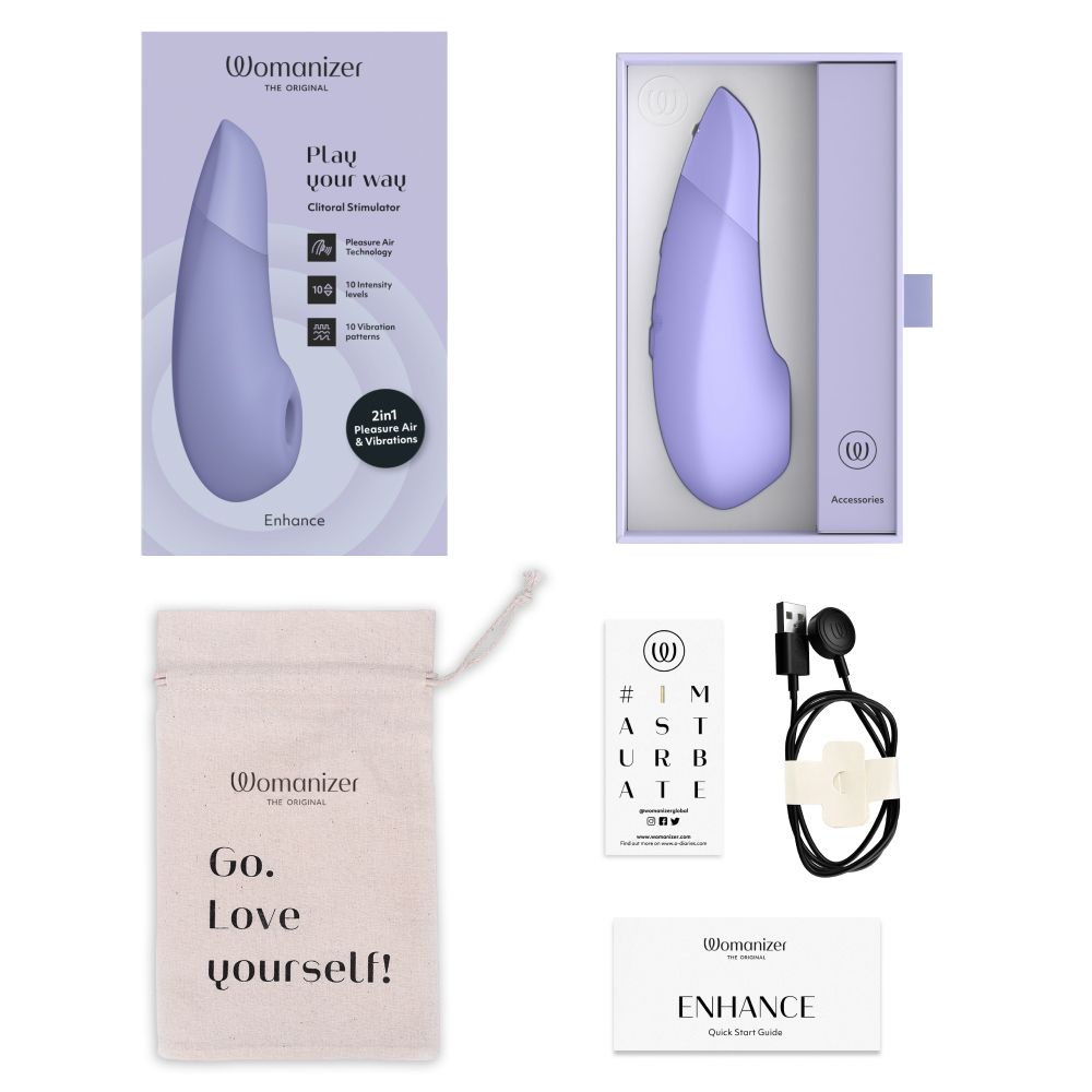 Womanizer Enhance Pleasure Air Clitoral Vibrator Clit Ticklers and Pulsators