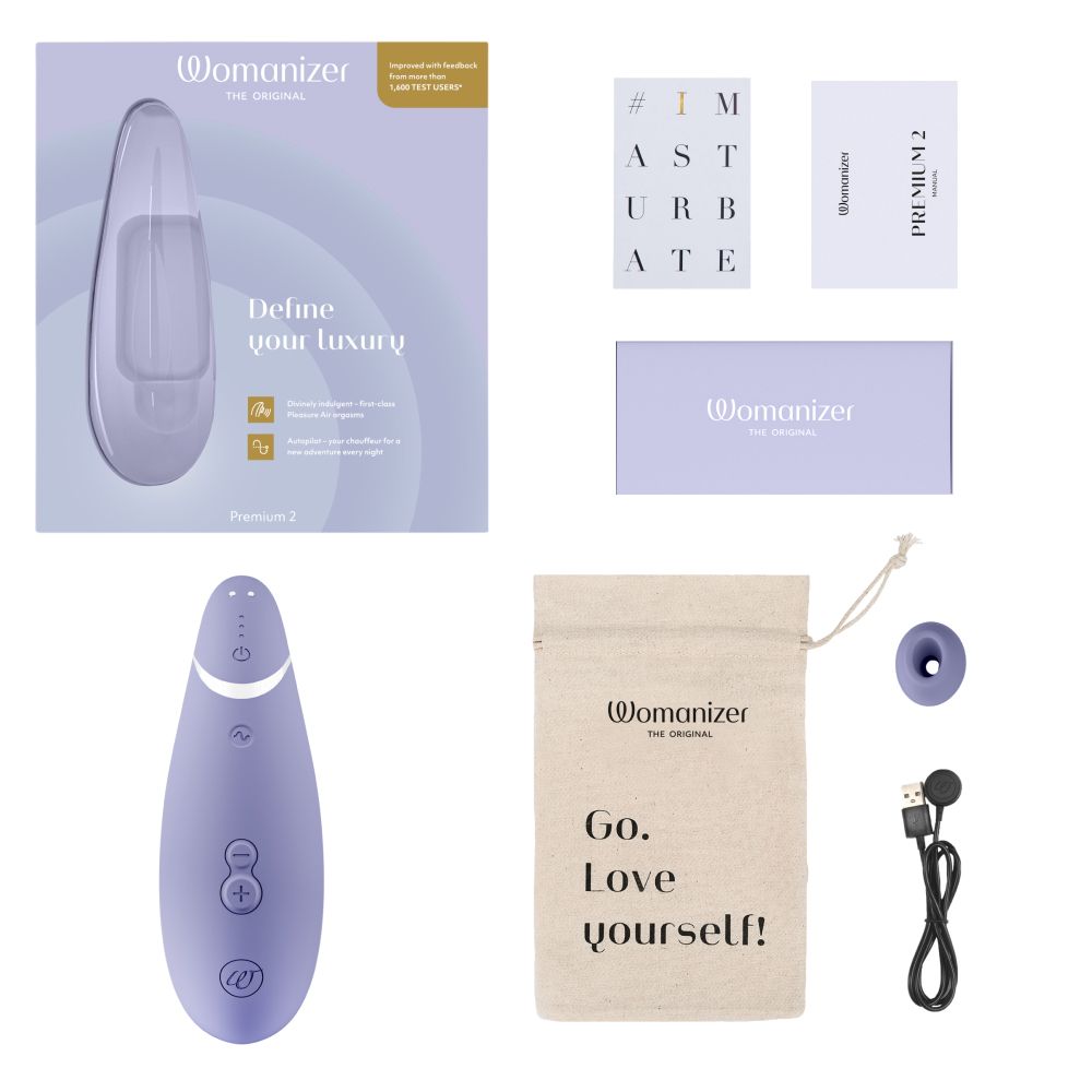 Womanizer Premium 2 Air Pulse Clitoral Stimulator Clit Ticklers and Pulsators