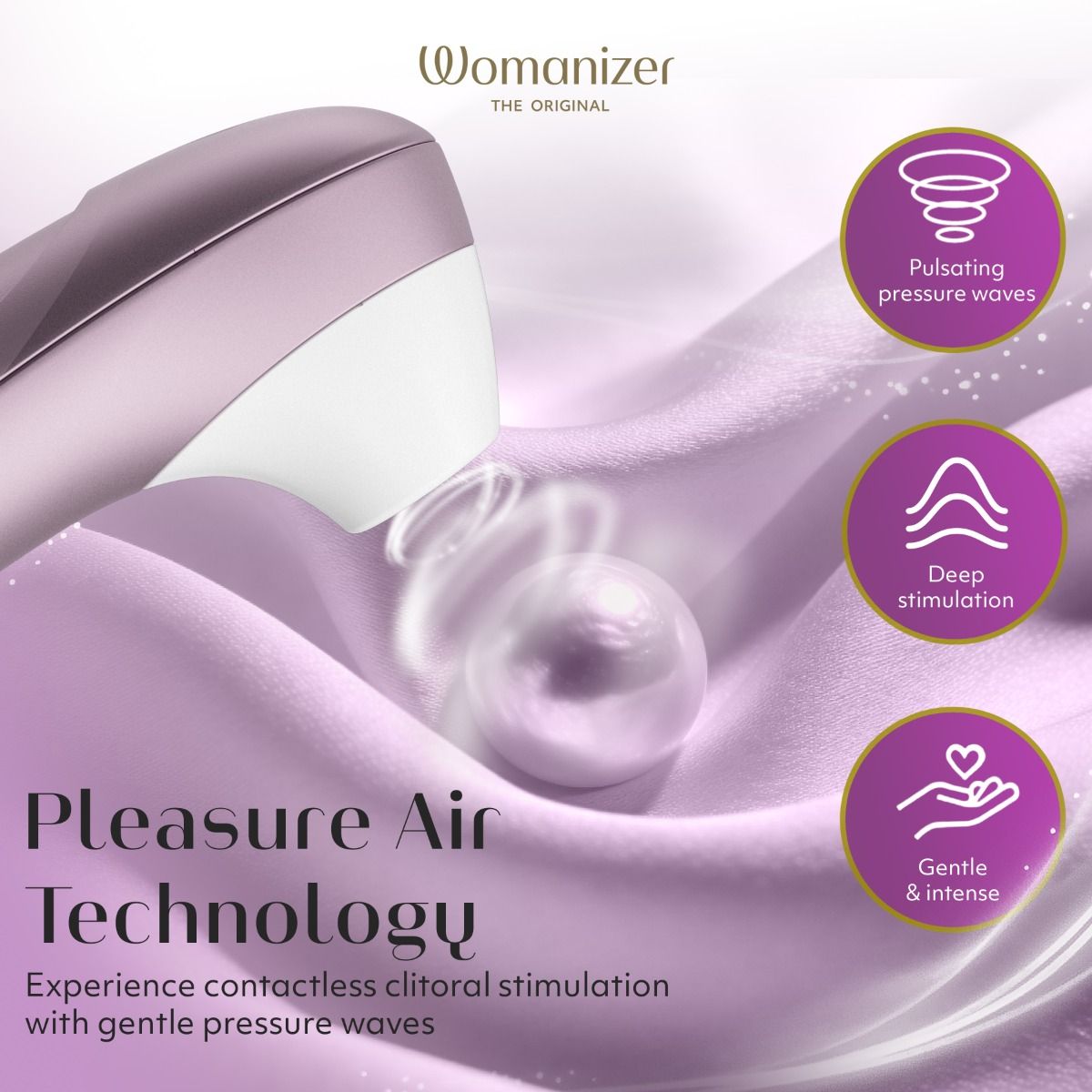 Love Honey Womanizer Pro Air Pulse Clitoral Massager - Clit Ticklers and Pulsators