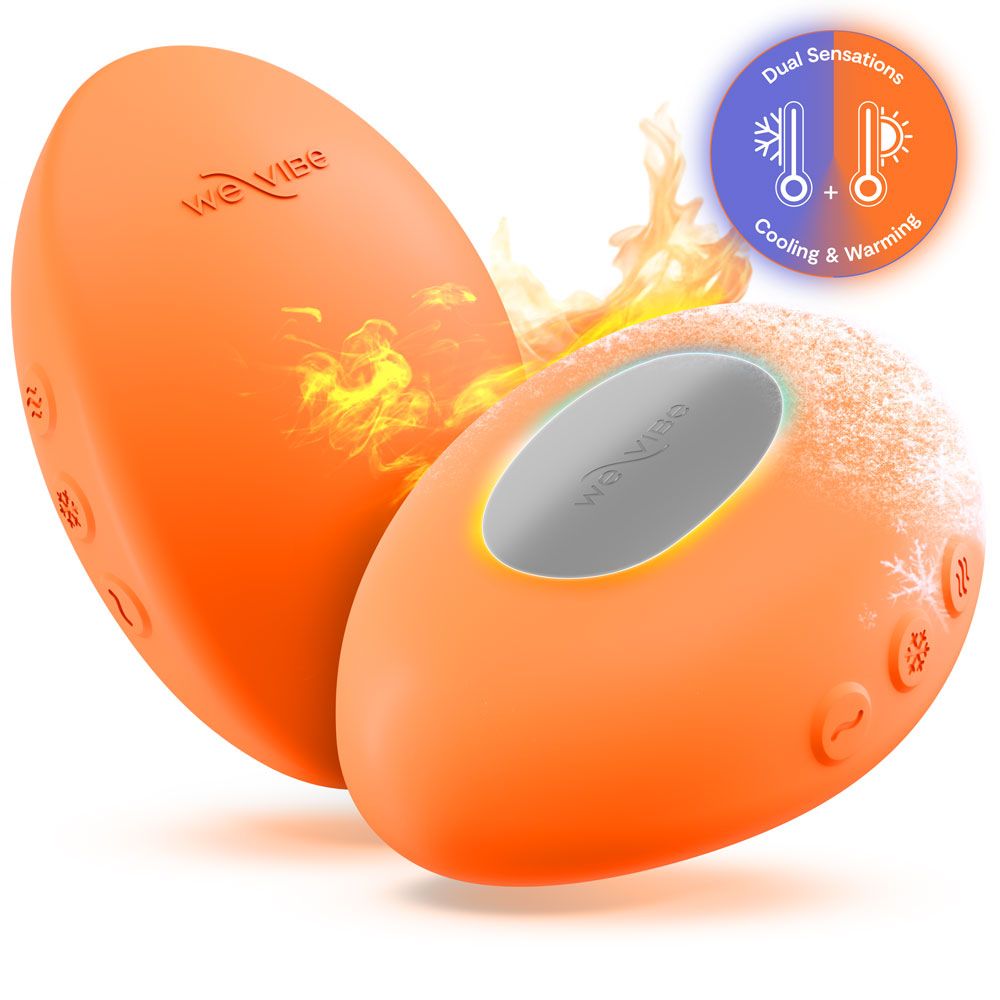 We-Vibe Temp Multi Functions Lay On Vibrator Tangerine Clit Ticklers and Pulsators