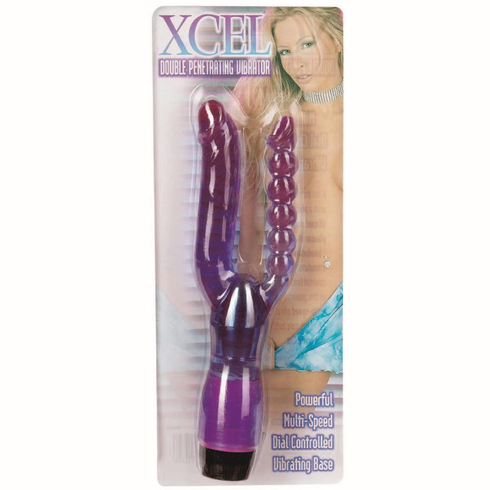 Xcel Double Penetrating Penis Shape Vibrator Anal Vibrators