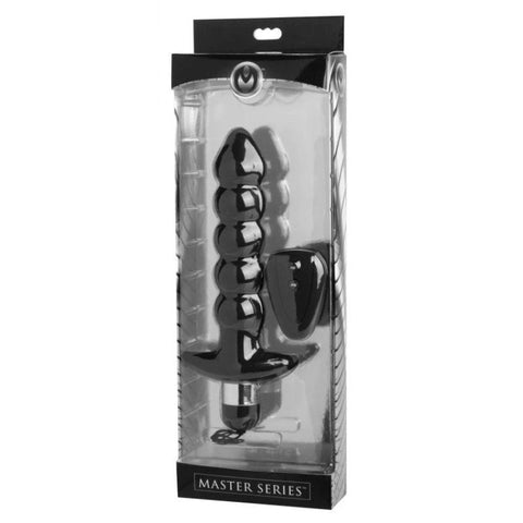 Wireless Black Vibrating Anal Beads With Remote - Anal Vibrators