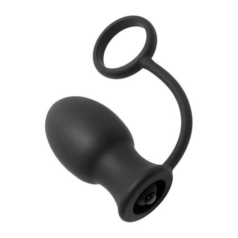 Master Series Bomber - Vibrating Silicone Anal Plug with Cock Ring - Anal Vibrators