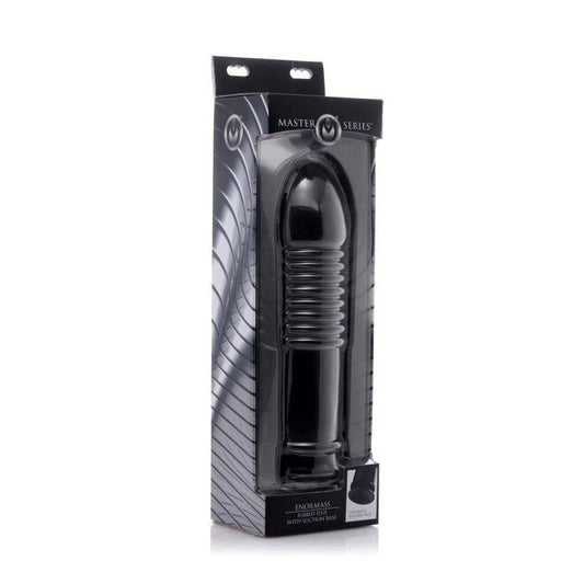Enormass Ribbed Plug With Suction Base - Butt Plugs