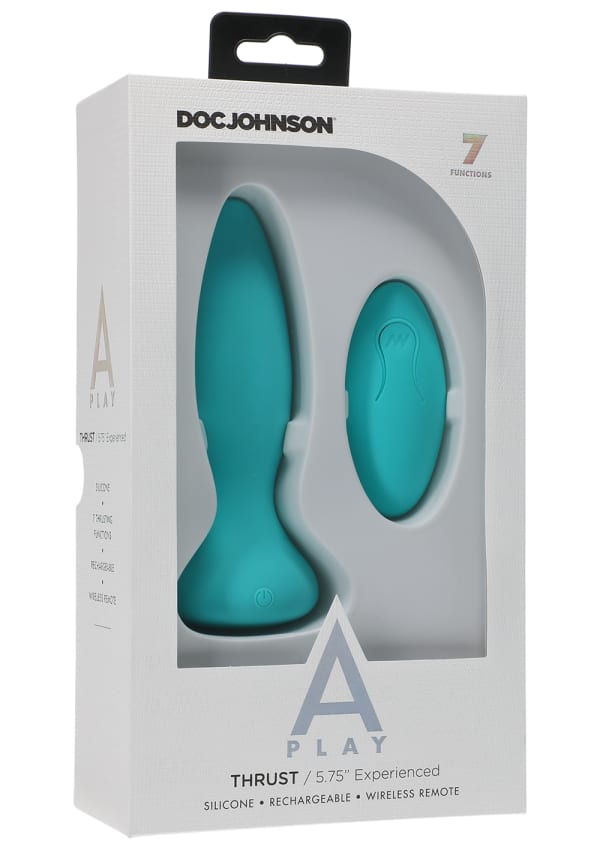 Doc Johnson A-Play Thrust Rechargeable Silicone Anal Plug Butt Plugs