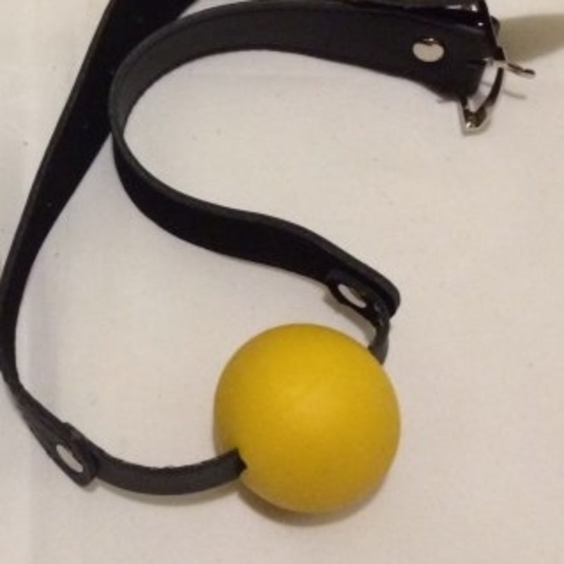 Laura Goodwin Gag with Yellow Ball Light Bondage Gags and Bits