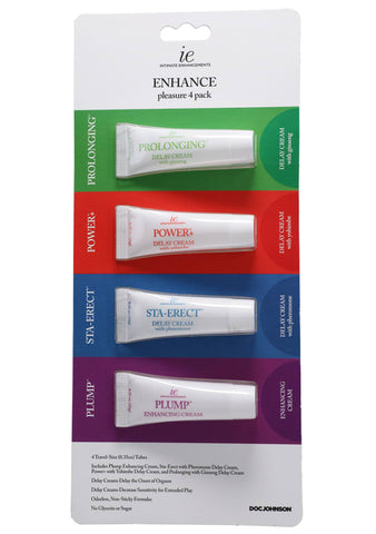 Doc Johnson 4 Pack ENHANCE Pleasure Creams - Delay and Excite Sprays