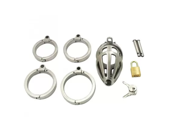 BON4M small - medium stainless steel chastity cage – BON 4